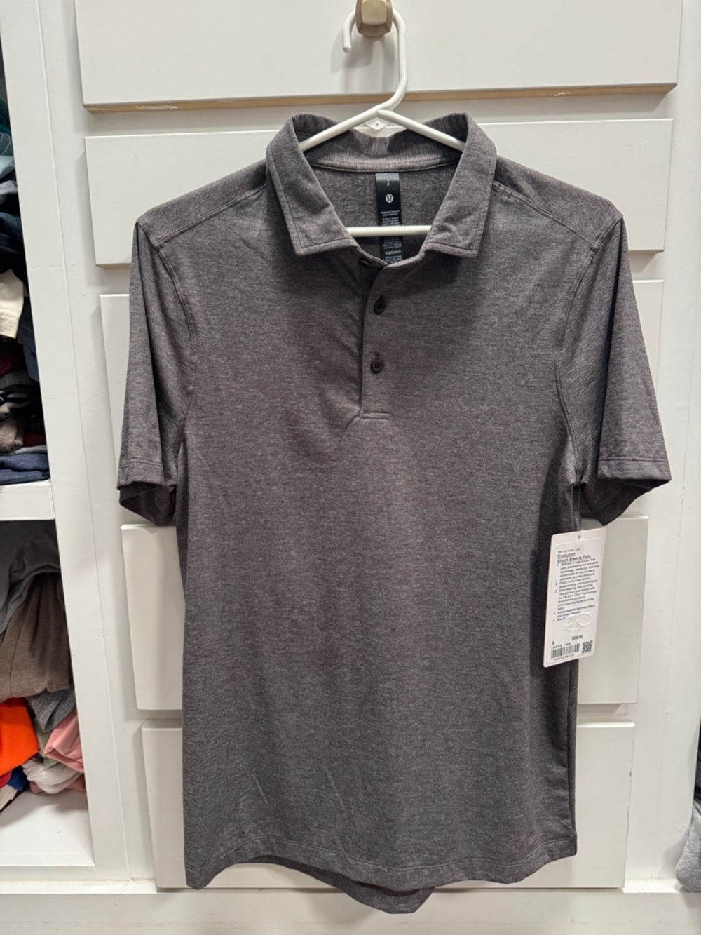 lululemon athletica Men's Heather Charcoal Polo